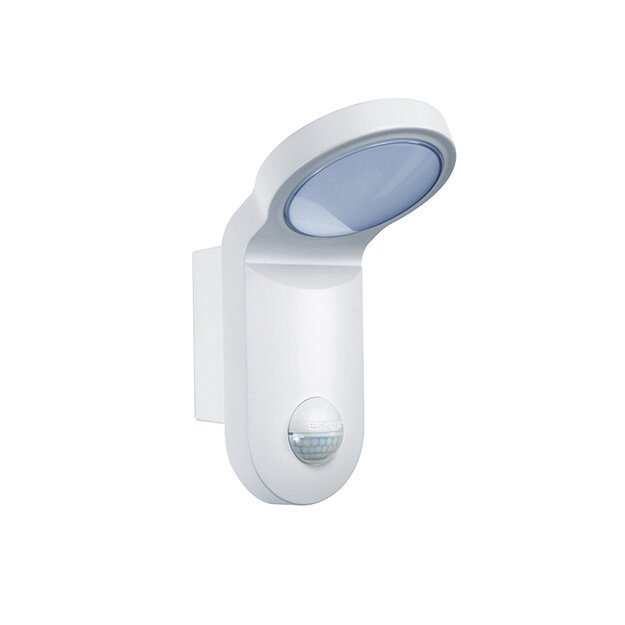 ESYLUX EL10750700 Automatikleuchte mit 140° Bewegungsmelder im gehäuse 10 Watt 3000 K AOL WL 100 OP 900 830 MD WH Weiß