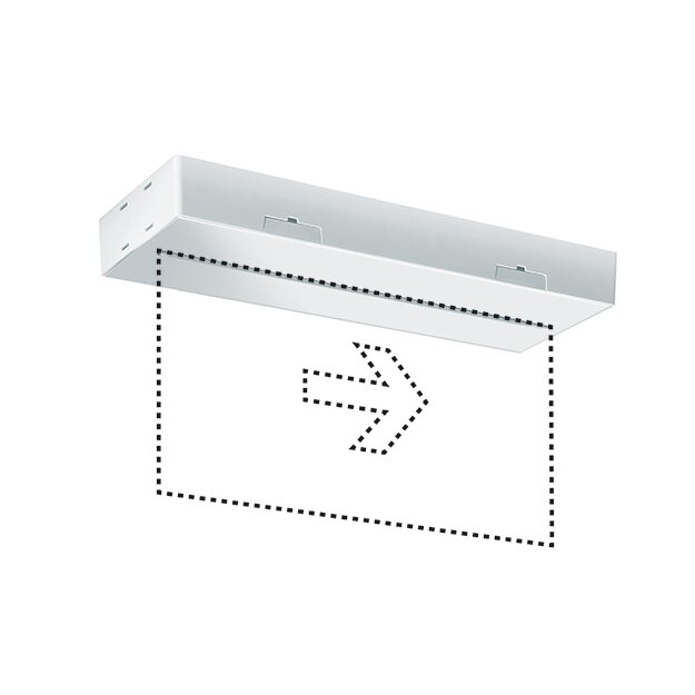 ESYLUX EN10077319 Notleuchte 8 h Rettungswegkennzeichnung 32 m LED-Technik Display selbstüberwachend Aufputz- und Deckenmontage SLX EL LED DISPLAY 8h 32m IR SM Weiß