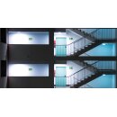 ESYLUX EN10077319 Notleuchte 8 h Rettungswegkennzeichnung 32 m LED-Technik Display selbstüberwachend Aufputz- und Deckenmontage SLX EL LED DISPLAY 8h 32m IR SM Weiß