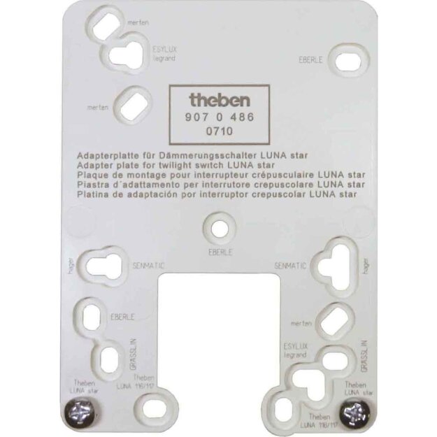Theben 9070486 Adapterplatte LUNA star Weiß
