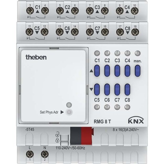 Theben 4930200 Schaltaktor/Jalousieaktor MIX2Grundmodul RMG 8 T KNX