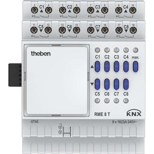 Theben 4930205 Schaltaktor/Jalousieaktor MIX2Erwiterungsmodul RME 8 T KNX