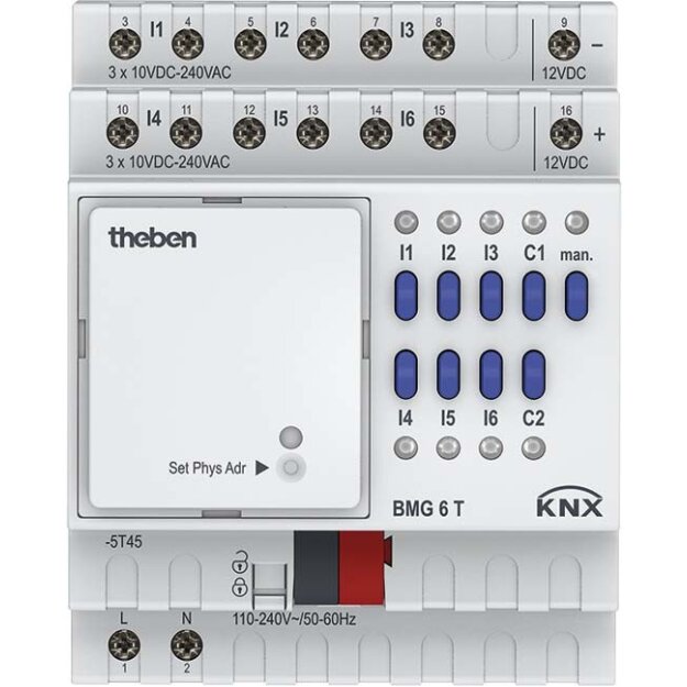 Theben 4930230 Binäreingang MIX2Grundgerät BMG 6 T KNX