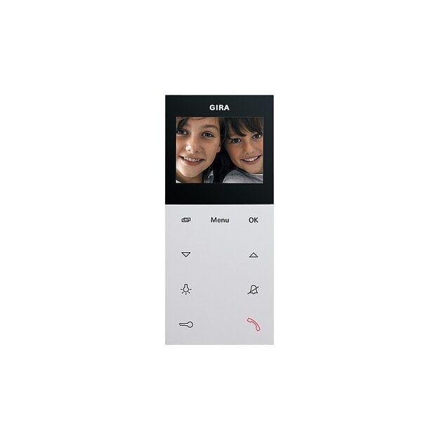 Gira 123927 Wohnungsstation Video AP Plus System 55 Reinweiß matt