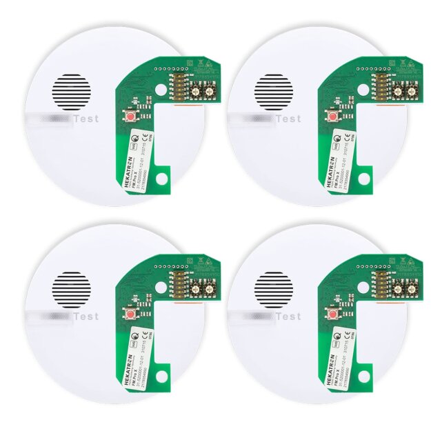 Hekatron Rauchwarnmelder Genius Plus X + Funkmodul Pro X 4er Pack