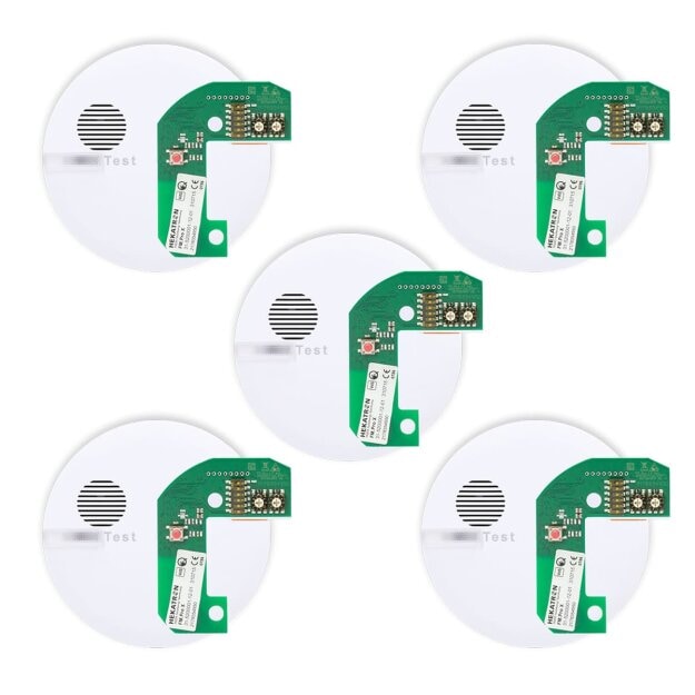Hekatron Rauchwarnmelder Genius Plus X + Funkmodul Pro X 5er Pack