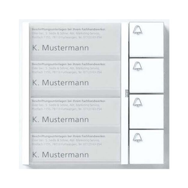Siedle BTM 650-04 DG Bus-Tasten-Modul 200038797 Dunkelgrau-Glimmer