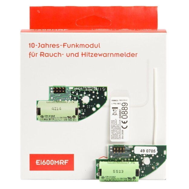 Ei Electronics Ei600MRF Funkmodul für Rauchmelder Ei650W, Ei650C, Ei650IW und Ei650IC Diagnosefunktionen, Easy-Entry Ei 600MRF, 9er Pack