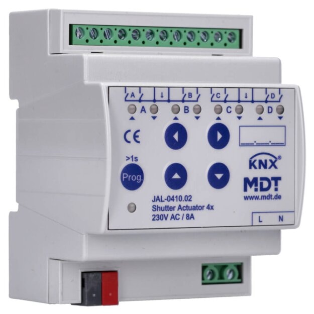 MDT JAL-0410.02 Jalousieaktor 4-fach 4TE REG 10A 230VAC