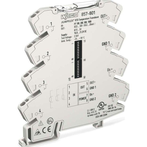 WAGO Kontakttechnik Temperaturmessumformer 857-801
