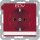 Berker 47506015 Steckdose SCHUKO mit Beschriftungsfeld und Aufdruck Q.1/Q.3 Rot samt
