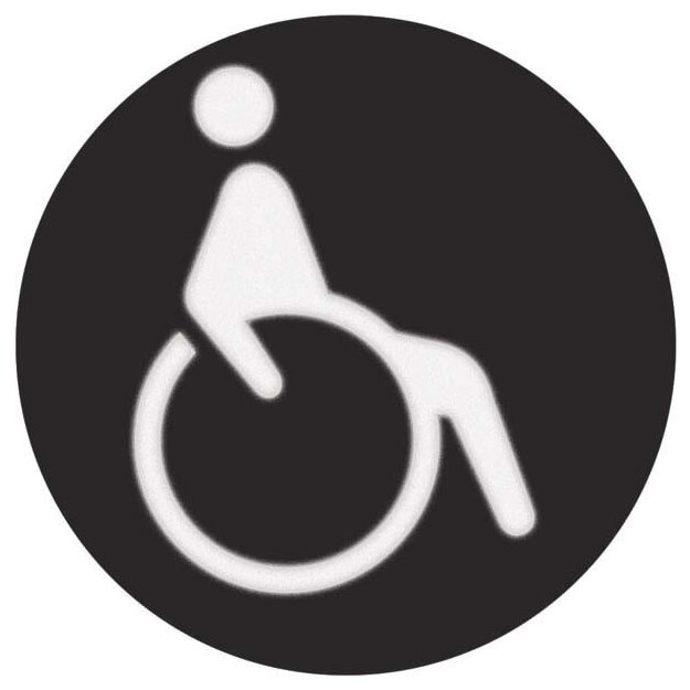 Berker 19058008 Folie für rundes LED-Signallicht mit Symbol Rollstuhl