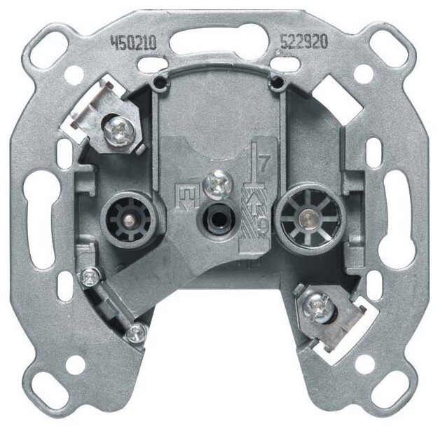 Berker 450210 Antennen-Steckdose 2-Loch TV FM Einzeldose
