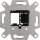Merten MEG4580-0001 UP-Montageadapter für Keystone-Module 2-fach Schwarz
