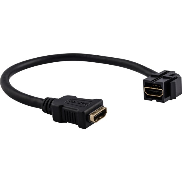 Merten MEG4583-0002 HDMI-Keystone mit Kabelpeitsche Schwarz
