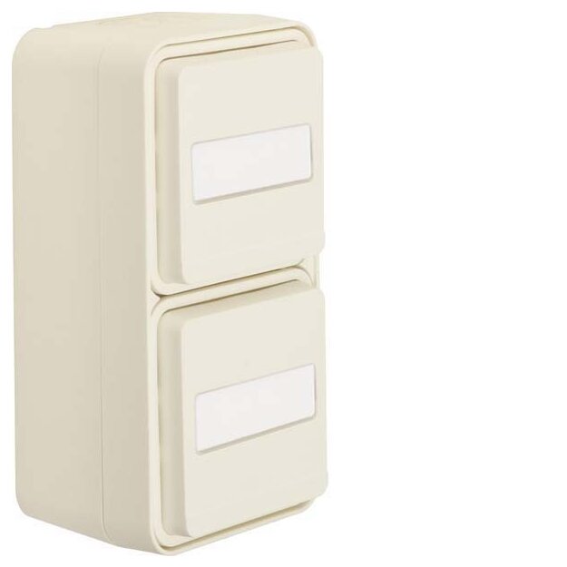 Berker 47703552 Steckdose SCHUKO 2-fach senkrecht mit erhöhter Berührungsschutz und Klappdeckel Aufputz W.1 Polarweiß