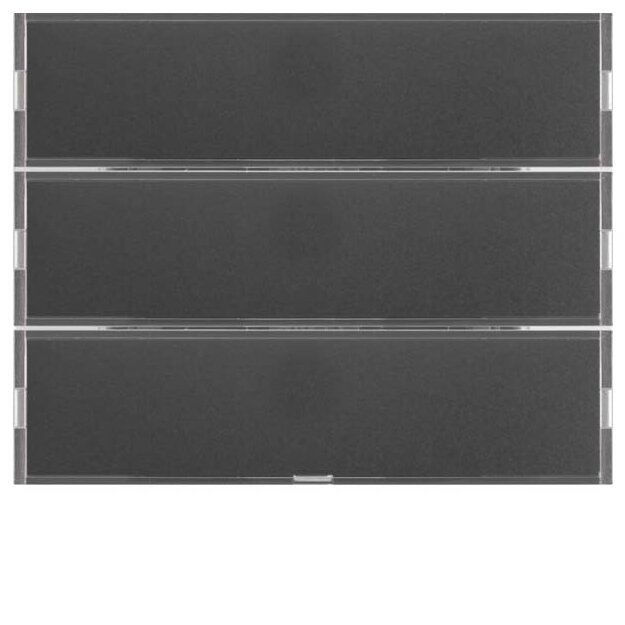Berker 80163776 Tastsensor 3-fach Komfort mit Beschriftungsfeld KNX K.1 Anthrazit matt lackiert