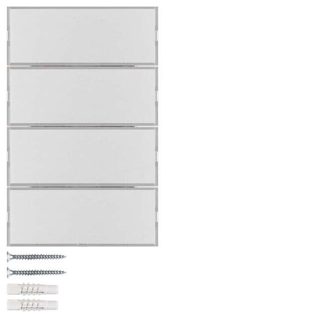 Berker 80164774 Tastsensor 4-fach Komfort mit Beschriftungsfeld KNX K.5 Alu matt lackiert