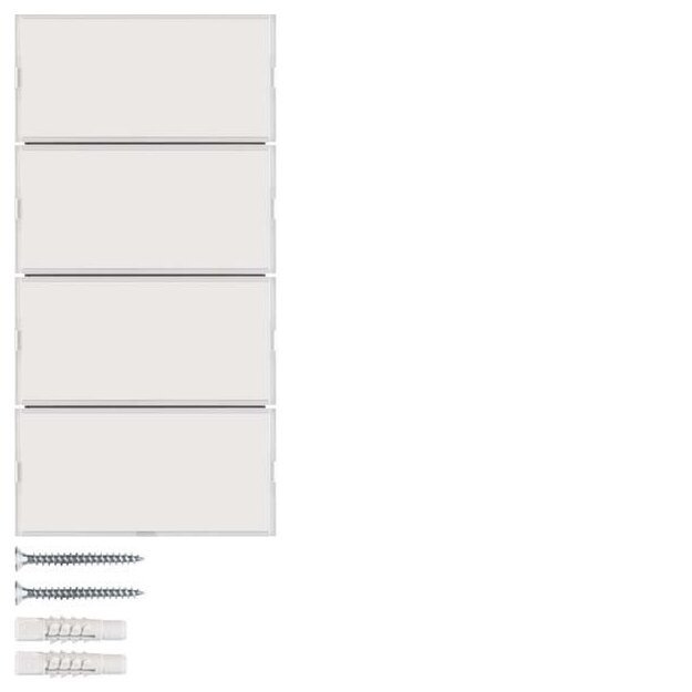 Berker 80164780 Tastsensor 4-fach Komfort mit Beschriftungsfeld KNX S.1/B.x Weiß/Polarweiß