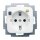 Busch-Jaeger 3120 EUCB-214 FI-SCHUKOMAT SCHUKO® Steckdosen-Einsatz mit Fehlerstrom-Schutzschalter (Thermoplast) Alpinweiß Reflex SI 2CKA003116A0660