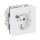 Busch-Jaeger 3120 EUCB-84 FI-SCHUKOMAT SCHUKO® Steckdosen-Einsatz mit Fehlerstrom-Schutzschalter (Thermoplast) Studioweiß 2CKA003116A0662