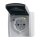 Busch-Jaeger 3120 EWB-53 FI-SCHUKOMAT SCHUKO® Steckdose mit Fehlerstrom-Schutzschalter (Thermoplast) Grau ocean® (IP 44) Aufputz Steckdose 2CKA003116A0664