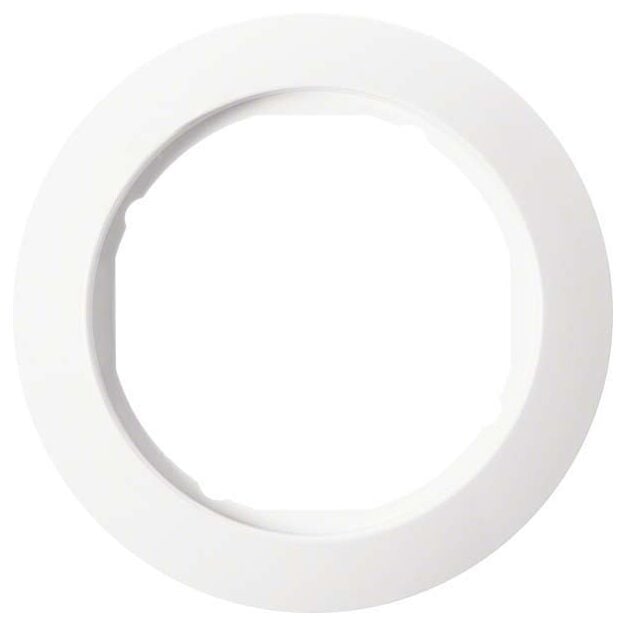 Berker 138209 Rahmen 1-fach für Zentralstück mit Ausschnitt Ø 58mm Serie 1930 Polarweiß glänzend
