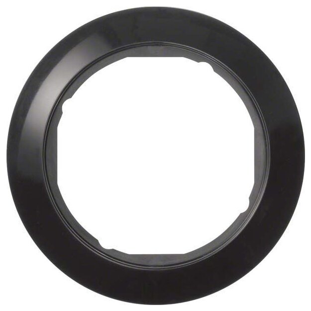 Berker 138201 Rahmen 1-fach für Zentralstück mit Ausschnitt Ø 58mm Serie 1930 Schwarz glänzend