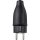Merten 123851 Vollgummi-SCHUKO-Stecker Schwarz