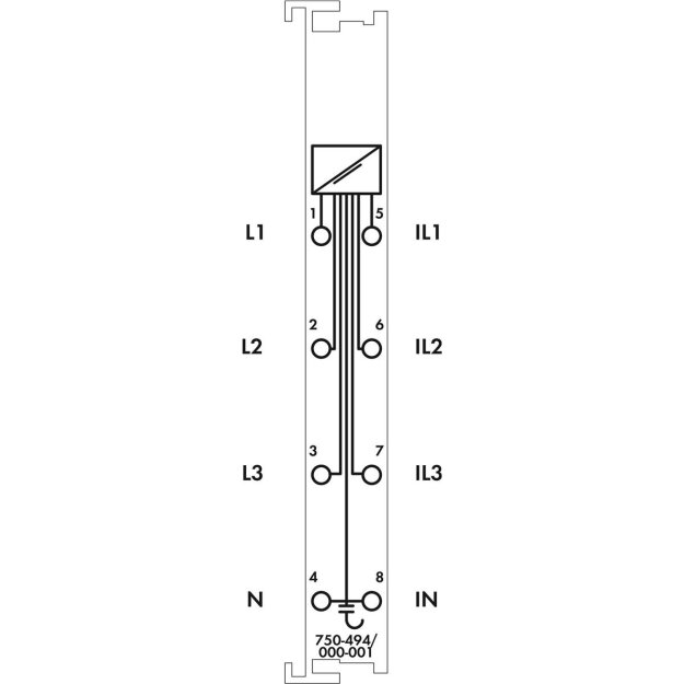 WAGO Kontakttechnik Leistungsmessklemme 750-494/000-001