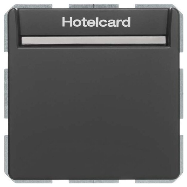 Berker 16406096 Relais-Schalter mit Zentralstück für Hotelcard Berker Q.1/Q.3 Anthrazit samt