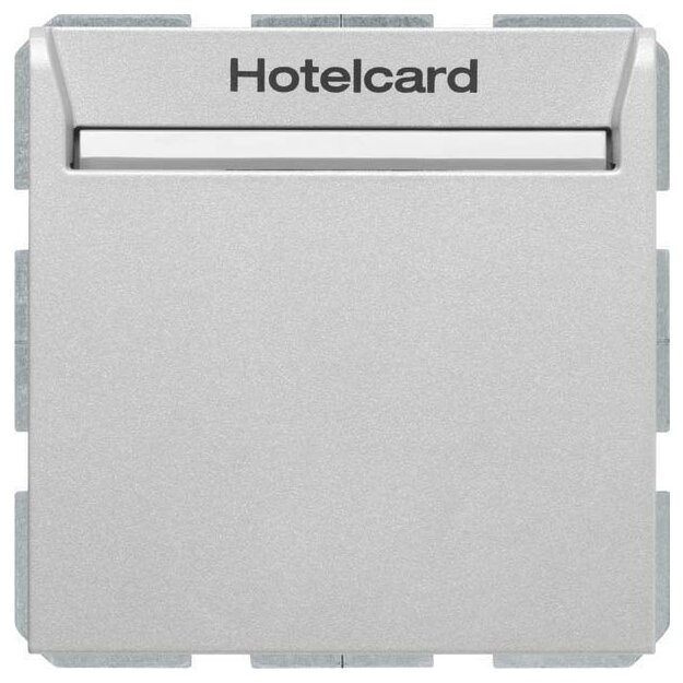 Berker 16408984 Relais-Schalter mit Zentralstück für Hotelcard Berker S.1/B.3/B.7 Alu matt