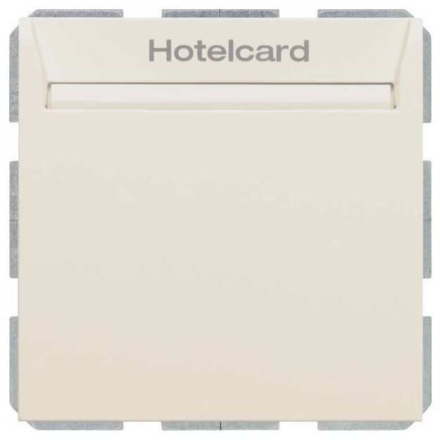 Berker 16408992 Relais-Schalter mit Zentralstück für Hotelcard Berker S.1/B.3/B.7 Weiß glänzend