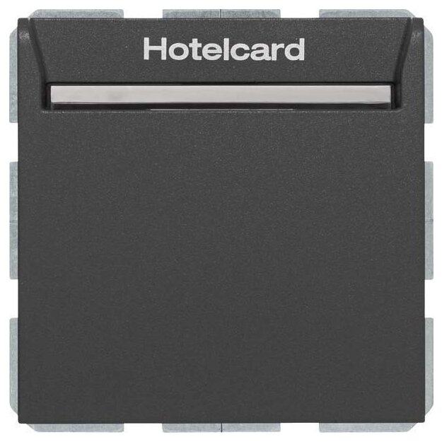 Berker 16409906 Relais-Schalter mit Zentralstück für Hotelcard Berker S.1/B.3/B.7 Anthrazit matt