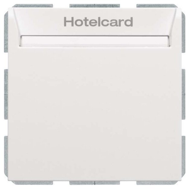 Berker 16409909 Relais-Schalter mit Zentralstück für Hotelcard Berker S.1/B.3/B.7 Polarweiß matt