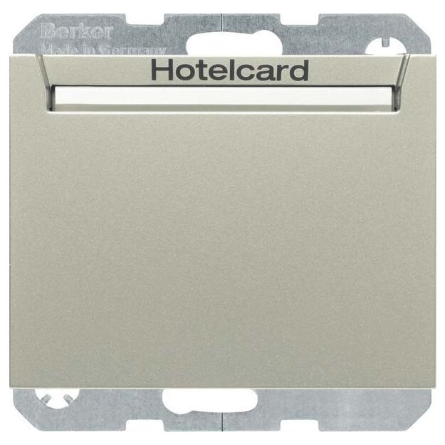 Berker 16417114 Relais-Schalter mit Zentralstück für Hotelcard Berker K.1/K.5 Edelstahl lackiert