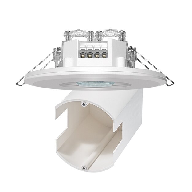 ESYLUX EP10428548 Decken-Bewegungsmelder 360° Unterputz flache Bauweise Reichweite ca Ø 8 m fernbedienbar rund MD-FLAT-E 360i/8 ROUND WHITE Weiß
