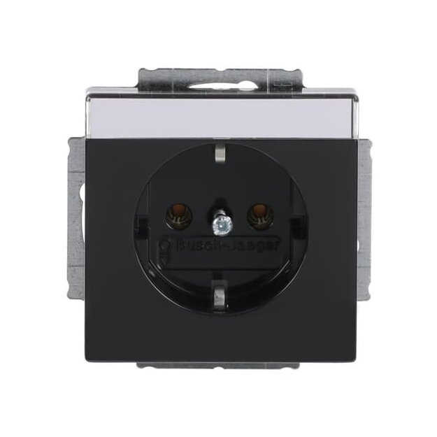 Busch-Jaeger 20 EUN-81 SCHUKO® Steckdosen-Einsatz mit Beschriftungsfeld (Thermoplast) Anthrazit 2CKA002011A3802