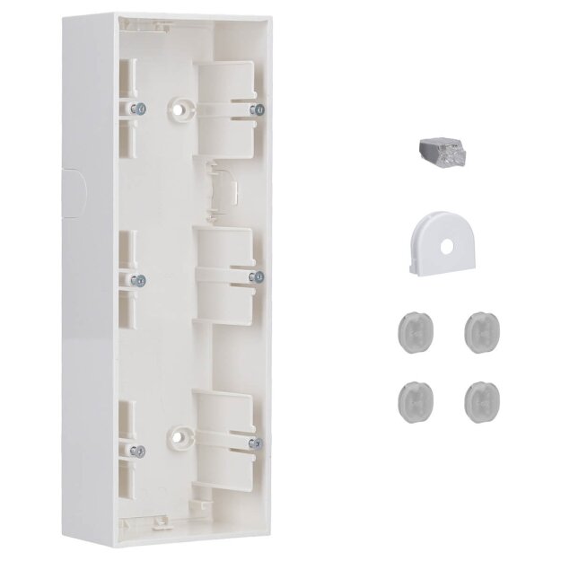 Busch-Jaeger 1703-914 Aufputz-Gehäuse 3-fach Gehäuse (Thermoplast) Alpinweiß Busch-balance® SI 2CKA001799A0988