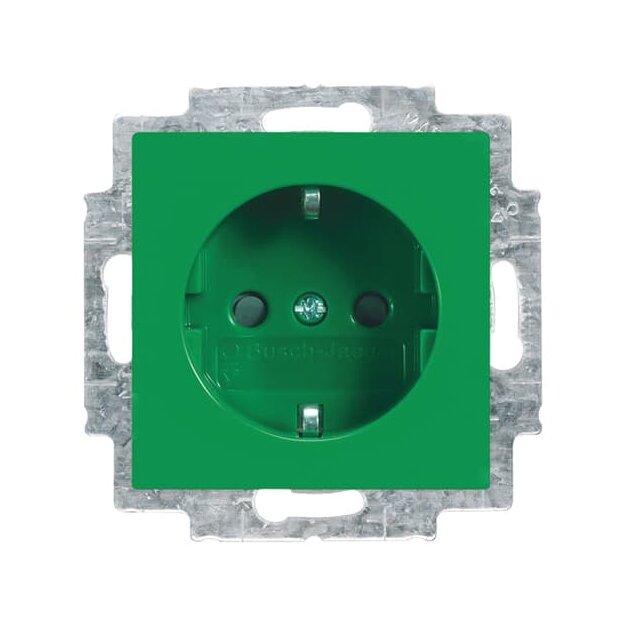 Busch-Jaeger 20 EUCB-13-914 SCHUKO® Steckdosen-Einsatz mit erh. Berührungsschutz (Thermoplast) Grün Busch-balance® SI 2CKA002013A5386