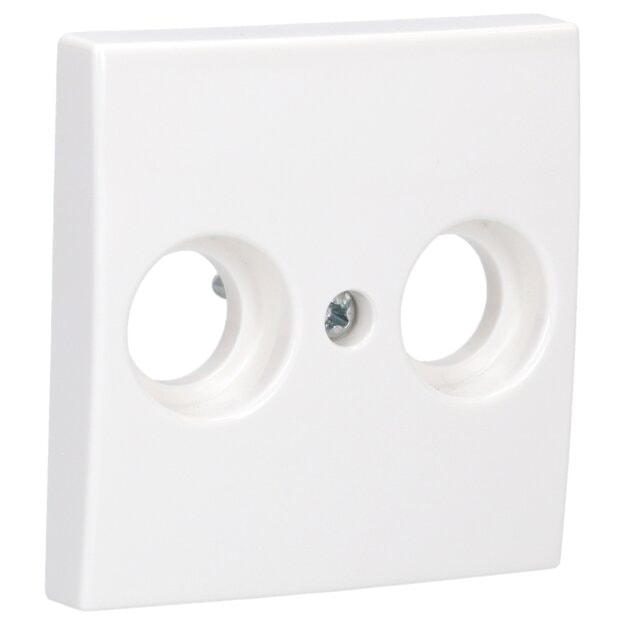 Busch-Jaeger 2531-914 Zentralscheibe als Abdeckung für handelsübliche Antennensteckdosen (Thermoplast) Alpinweiß Busch-balance® SI 2CKA001724A4334