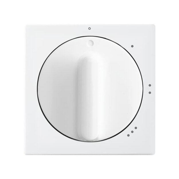 Busch-Jaeger 2542 DR/01-914 Zentralscheibe mit Drehgriff, mit Aufdruck (Thermoplast) Alpinweiß Busch-balance® SI 2CKA001710A4060