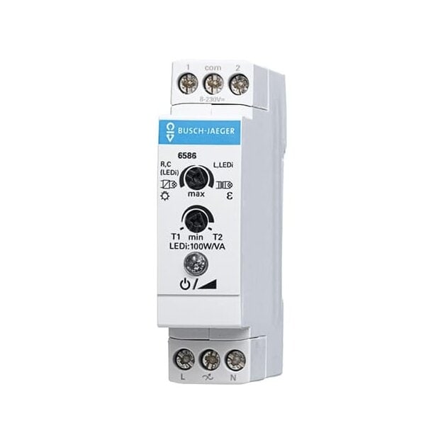 Busch-Jaeger 6586 Busch-Dimmer® REG, LED, 2-100 W Grau 2CKA006590A0190