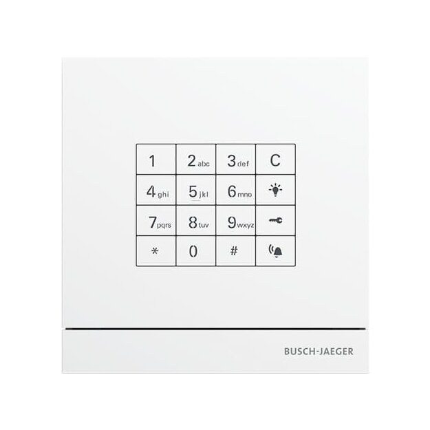 Busch-Jaeger 83100/71-664 Außenstation mit Tastatur-Modul Studioweiß Matt 2CKA008300A0416