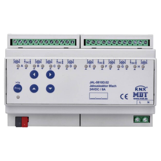MDT JAL-0810D.02 KNX Jalousieaktor 8-fach, 8TE, 24VDC, 8A
