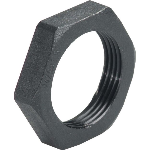 Kaiser 8207.40 Gegenmutter Kunststoff PG 7 Schwarz RAL 9005