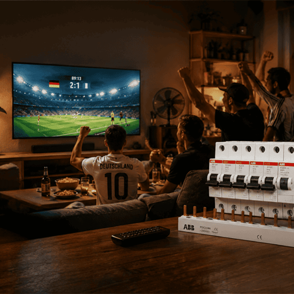 ABB FlexLine Sicherungen und FI Schutzschalter für moderne Wohnzimmer und Heimkino Setups