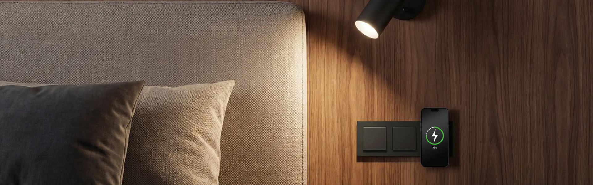 Induktives Laden in der Wand mit JUNG Magnetic Charger